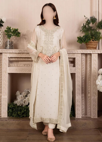 3 piece Stitched Suit- Embroidered (Pret) BWH-02012343