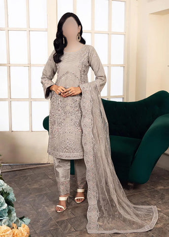 3 piece Stitched Suit- Embroidered (Pret) BGR-02012357