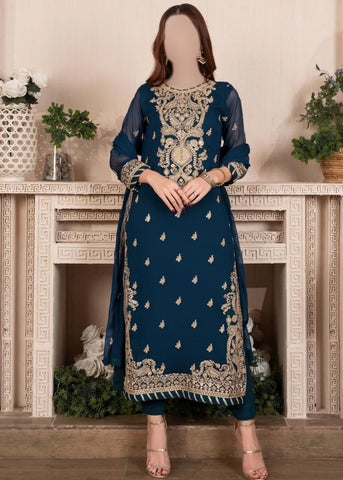 3 piece Stitched Suit- Embroidered (Pret) BBL-02012344