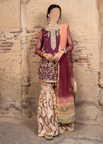 3 piece Stitched Suit- Embroidered (Pret) BDP-02012339