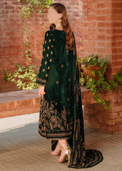 3 piece Velvet Suit- Embroidered ( Pret) BGR-11232206